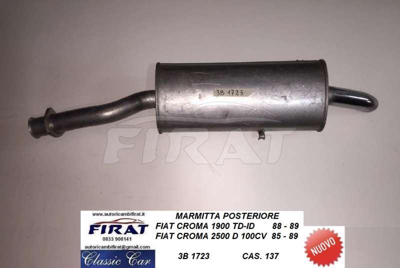 MARMITTA FIAT CROMA 1900 ID - 2500 D 85 - 89 POST. (1723)